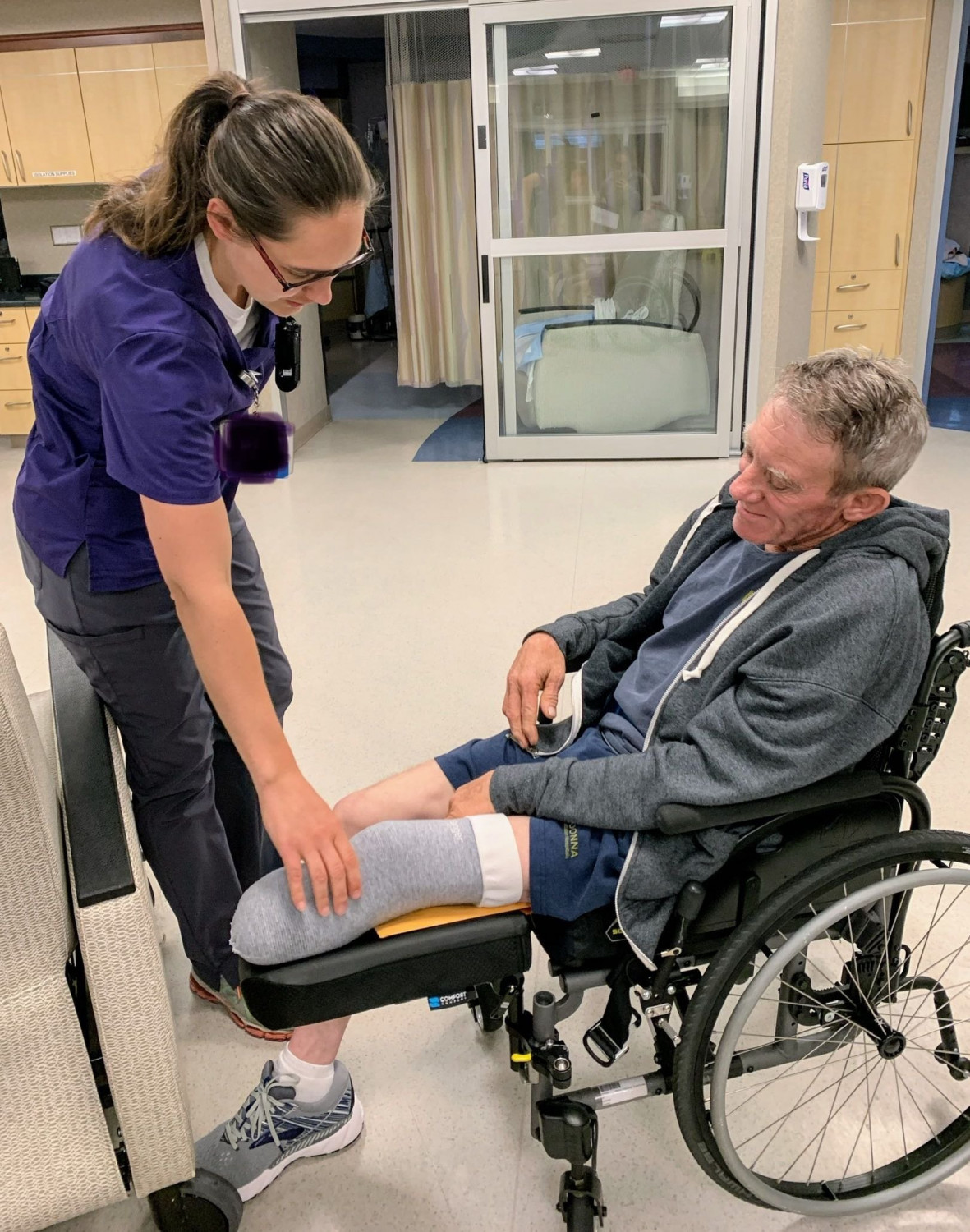 Kurtis Kaser, a lifelong farmer is on the mend after amputating his own leg. (Amanda Kaser-Malousek via CNN)