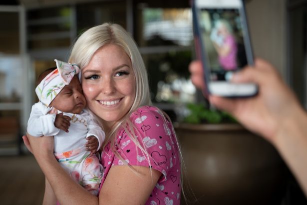 A photo of nurse Michelle when Saybie was ready to go home in May 2019. (Sharp HealthCare)