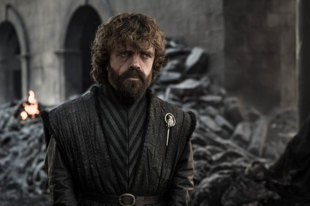 Peter Dinklage in a scene from the final episode of "Game of Thrones" that aired on May 19, 2019. (HBO via AP)