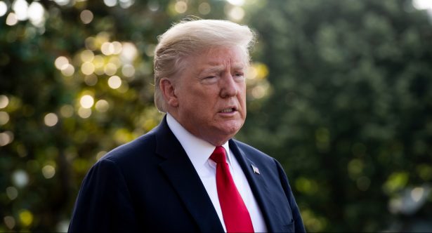 President Donald Trump speaks with reporters as he departs the White House, in Washington, DC, on May 30, 2019. (Jim Watson/AFP/Getty Images)