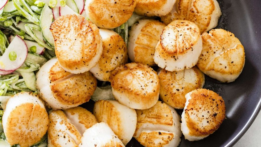 To Brighten Scallops, Why Not Try a Sugar Snap Pea Slaw?