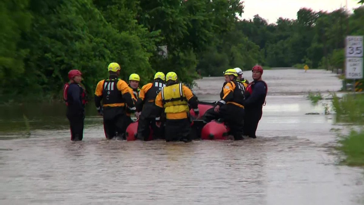 A deadly spring storm unleashed drenching rain, flash flooding and hail in the central United States. (CNN)
