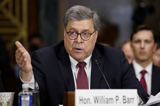 Attorney General William Barr testifies before a Senate Judiciary Committee hearing on "the Justice Department's investigation of Russian interference with the 2016 presidential election" on Capitol Hill in Washington, on May 1, 2019. (Aaron Bernstein/Reuters)
