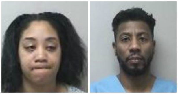 Tasha Burgess, left, and Andrew Williams. Both were arrested after getting into a fight in Newington, New Hampshire, that ended when Williams was stabbed. (Manchester Police Department)