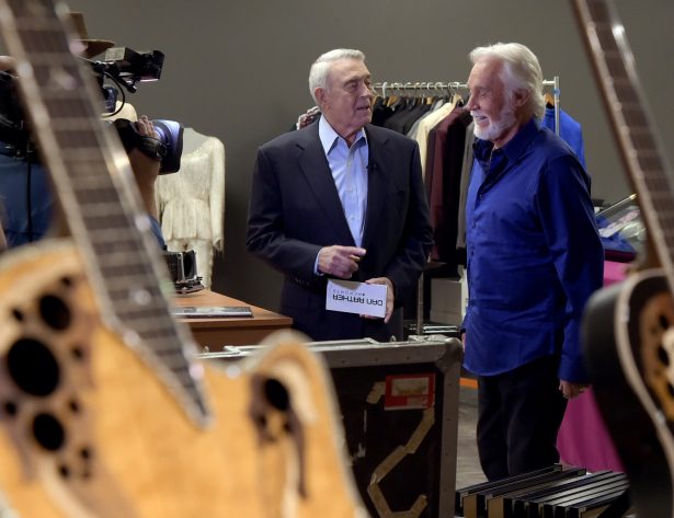 Dan Rather interviews Kenny Rogers at The Country Music Hall of Fame and Museum in Nashville, Tennessee, on July 31, 2014. (Rick Diamond/Getty Images)