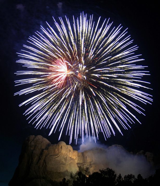 Fireworks over Mount Rushmore National Memorial in Keystone, SD on July 3, 2004, in celebration of Independence Day. (Jeff Haynes/AFP/Getty Images)