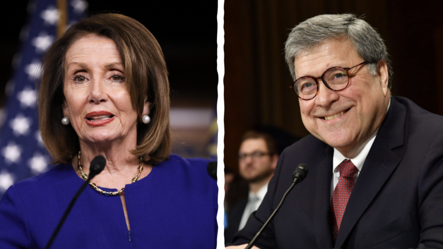 ‘Did You Bring Your Handcuffs?’ Barr Jokes With Pelosi