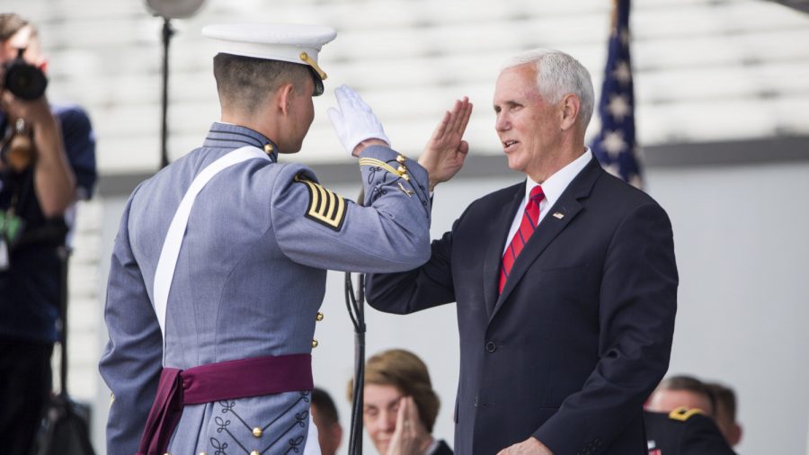 Mike Pence Congratulates West Point Grads