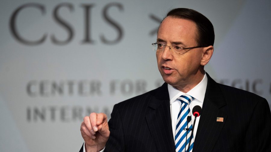 Rosenstein Wouldn’t Sign Application Now to Spy on Trump Associate