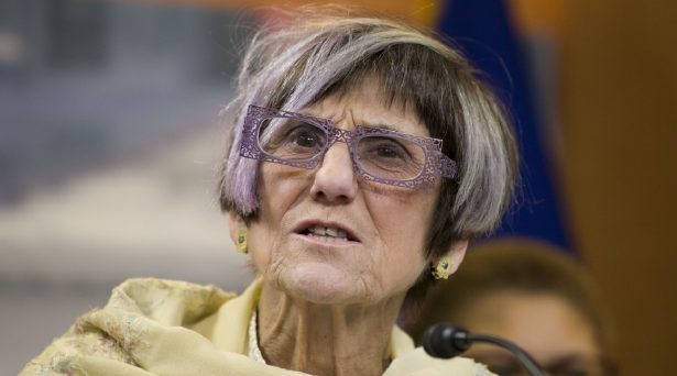 Rep. Rosa DeLauro, D-Conn., speaks on Capitol Hill