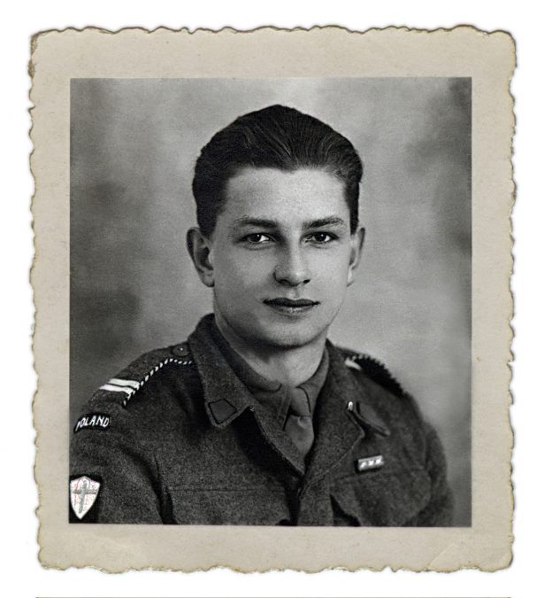 Rita Cosby's father, Richard Kossobudzki in 1945. Kossobudzki joined U.S. lines after his escape from a Prisoner Camp in Germany. (Courtesy of Rita Cosby)