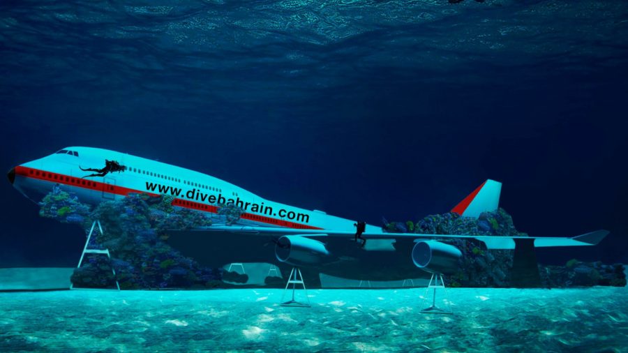 Bahrain Underwater Theme Park Featuring Boeing Jet to Open in August