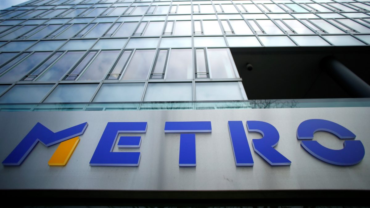 German retailer Metro AG sign is seen on the headquarters in Duesseldorf, Germany on March 02, 2018. (Thilo Schmuelgen/File Photo via Reuters)