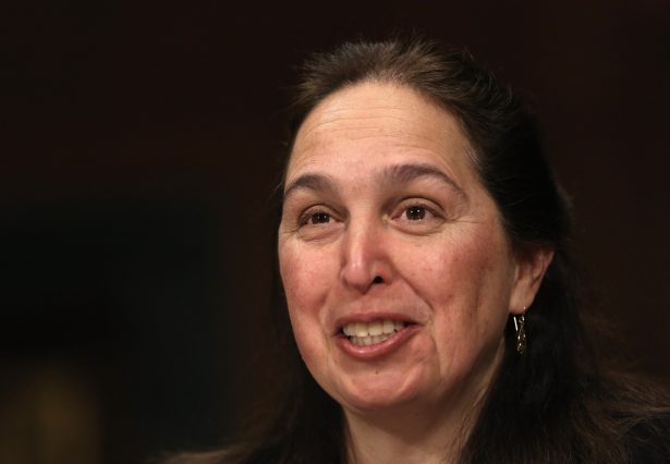 Indira Talwani testifies during her confirmation hearing before the Senate Judiciary Committee on Capitol Hill in Washington on Jan. 8, 2014. (Alex Wong/Getty Images)