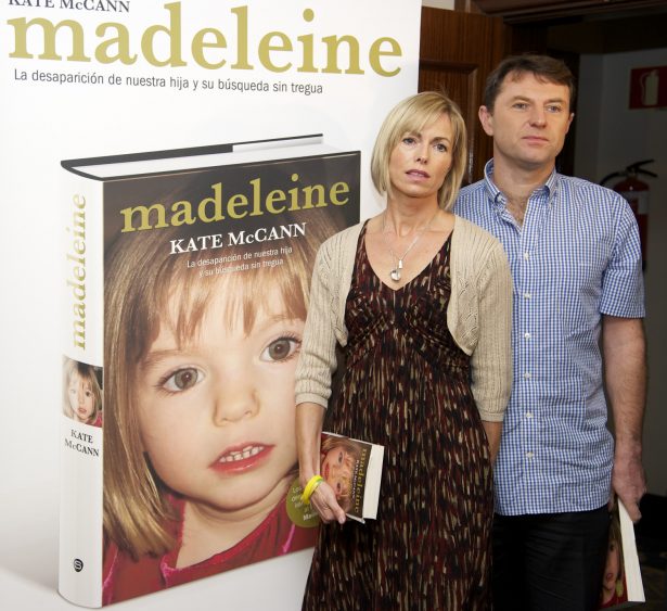 Kate McCann and Gerry McCann during the launch of Kate McCann's book "Madeleine" at the Wellington Hotel in Madrid, Spain, on Oct. 19, 2011. (Carlos Alvarez/Getty Images)