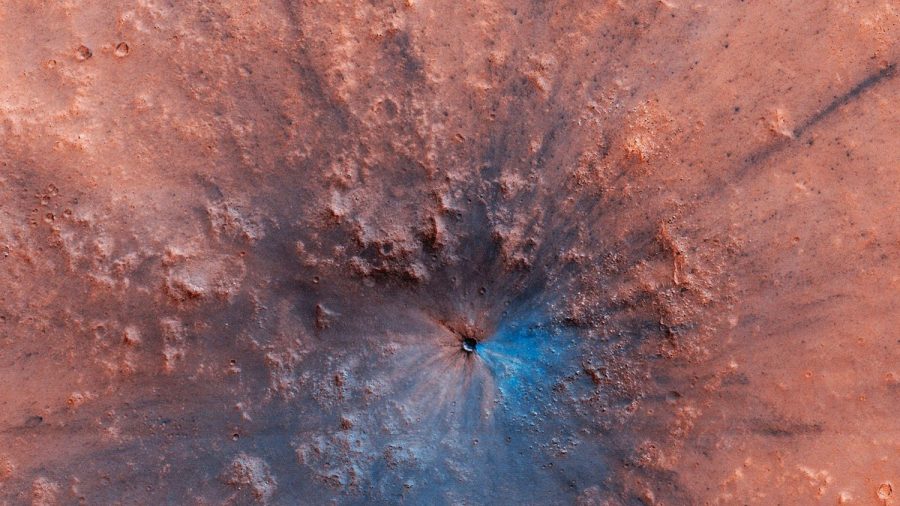 NASA Releases New Image of an Impact Crater on the Surface of Mars
