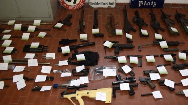 Part of the seized weapon cache (HO/Polizia di Stato/AFP)