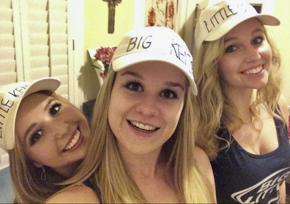 This undated photo provided by Kennedy Stoner shows herself (L) posing with Mackenzie Lueck and Grace Peterson. (Kennedy Stoner via AP)