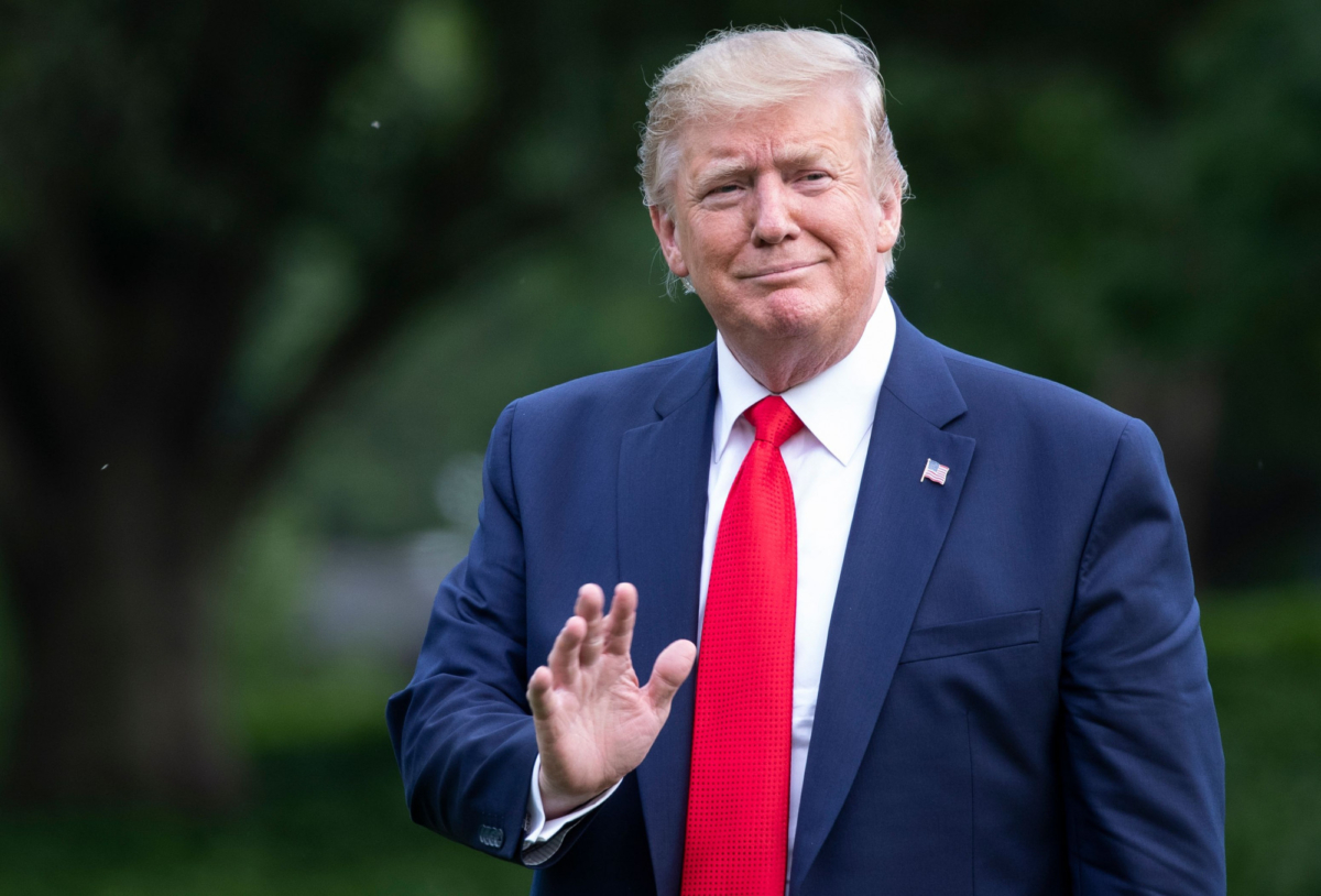 President Donald Trump waves as he returns to the White House in Washington, on July 7, 2019. (Alex Edelman/AFP/Getty Images)