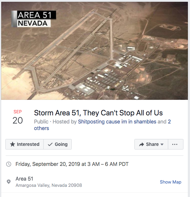 Storm Area 51.(Facebook/Screenshot)