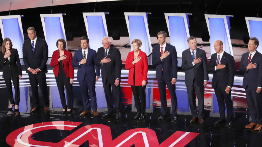Tim Ryan Criticized for Not Placing Hand on Heart During National Anthem at 2020 Debate