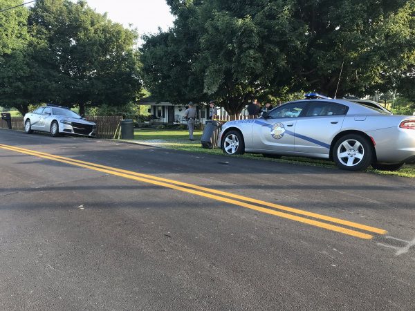 The residence on Fall Lick Road, Garrard County, where human remains were found on Jul 10, 2019. (Kentucky State Police)