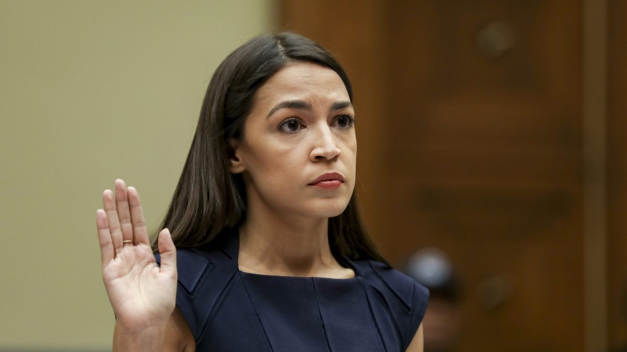 Men in ‘Team Mitch’ Shirts Grope Cutout of Rep. Ocasio-Cortez, AOC and McConnell Respond