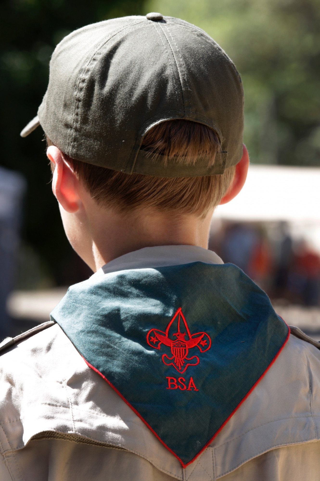 A Boy Scout listens to instruction at camp Maple Dell on July 31, 2015 outside Payson, Utah. (George Frey/Getty Images)