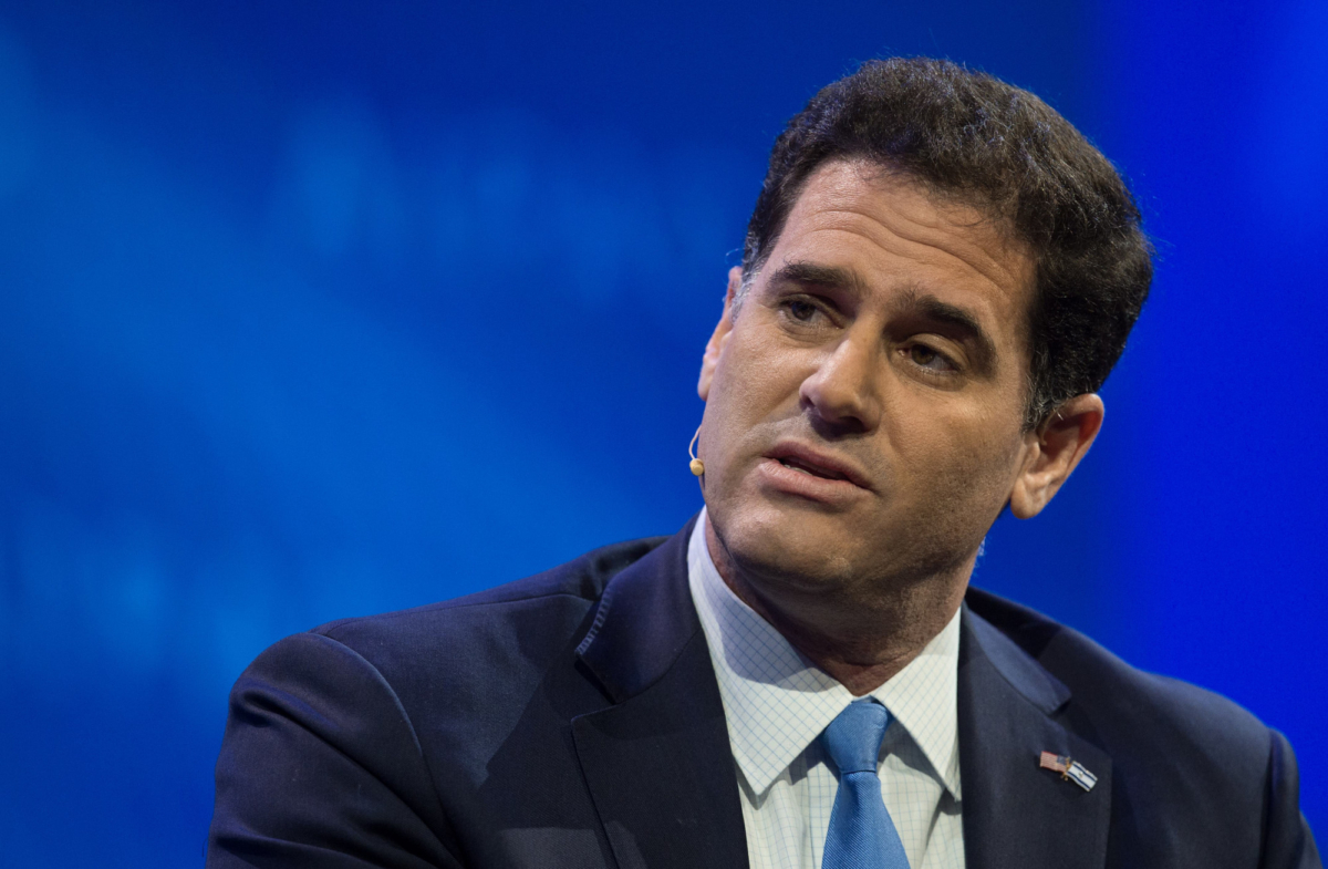 Israeli ambassador to the United States Ron Dermer speaks at the American Israel Public Affairs Committee (AIPAC) policy conference in Washington on March 4, 2018. (Nicholas Kamm/AFP/Getty Images)
