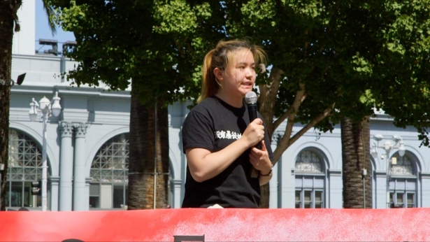 Hayman Wong, who attended the protest in Hong Kong, shared that she was touched that so many young people would sacrifice their time to protest for the love of their country on Aug. 17, 2019. (Ted Lin/NTD)