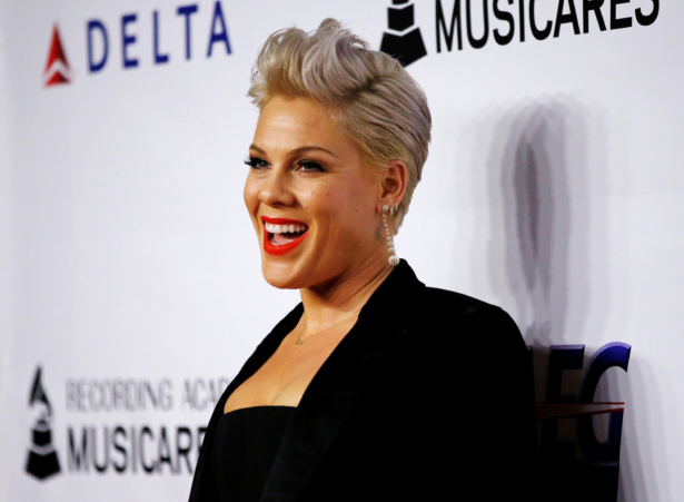 Singer Pink attends a red carpet gala event honoring Dolly Parton as the MusiCares Person of the Year, ahead of the Grammy Awards, in Los Angeles, Calif., on Feb. 8, 2019. (Mario Anzuoni/File Photo via Reuters)