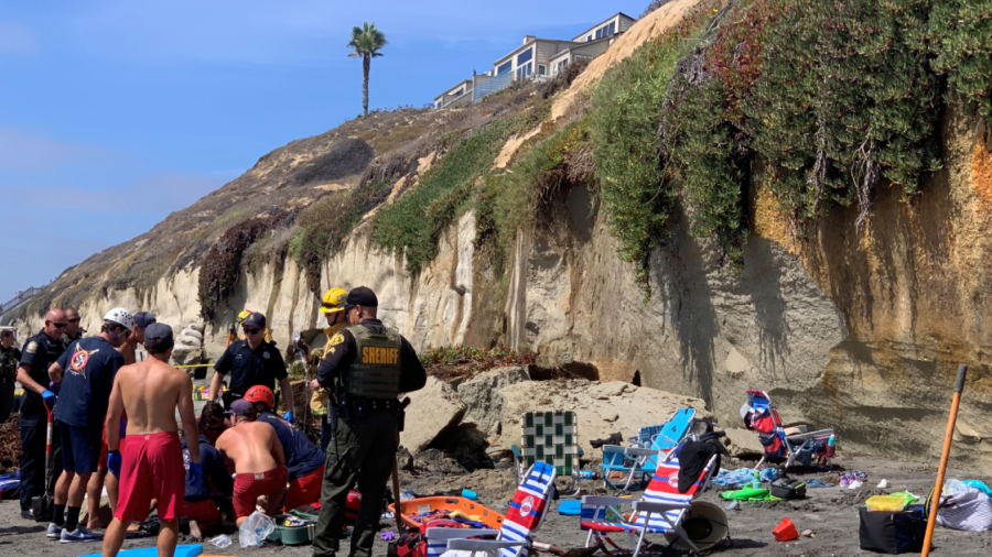 Cliff Collapse Kills 1, Injures 4 on Popular California Beach
