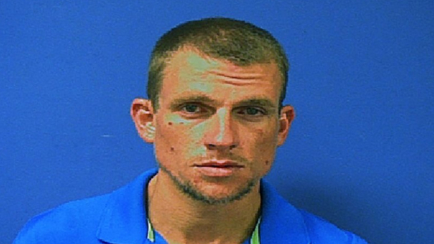 Matthew Denton Pope, charged with drug possession and possessing stolen goods after his arrest on Aug. 6, 2019. (Sampson County Sheriff's Office via AP)