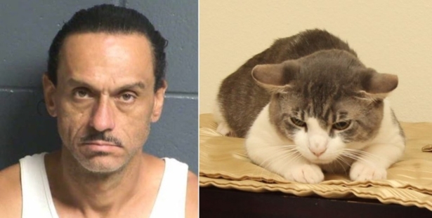 39-year-old New Mexico man Aaron Spaulding had his charges of mistreating two pets upgraded after his cat tested positive for methamphetamines. (Las Cruces Police Department)
