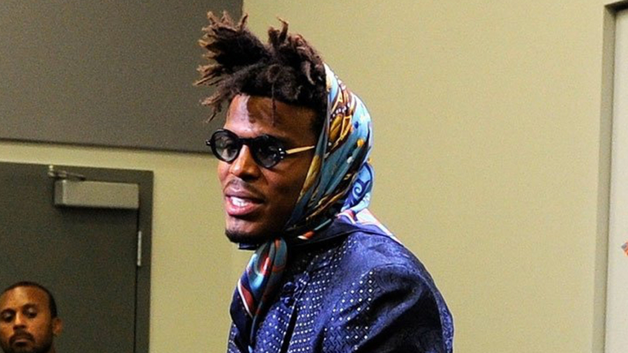 Even by Cam Newton’s Standards, His Most Recent Post-Game Outfit Was a Head-Turner