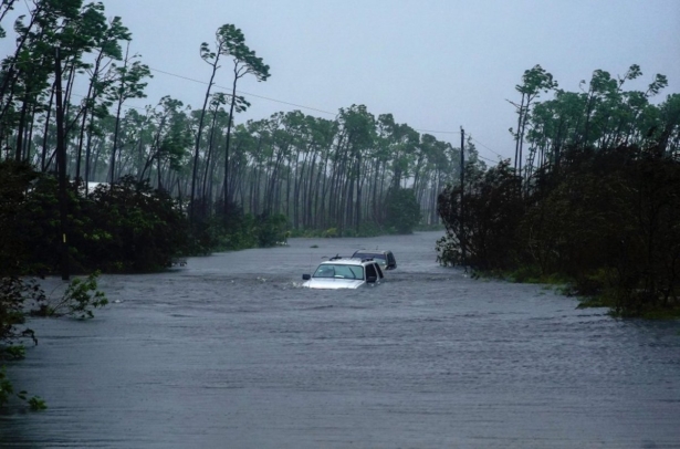 Cars sit submerged in water from Hurricane Dorian in Freeport, Bahamas, on Sept. 3, 2019. (Ramon Espinosa/AP Photo)