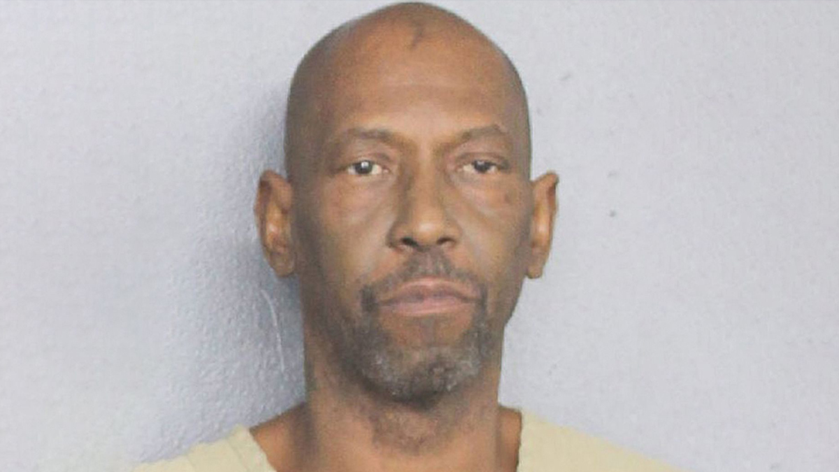 Curtis Miller, 54, was charged second-degree attempted murder after he was caught on surveillance video allegedly using a samurai sword to fight over a wheelbarrow in Oakland Park, Fla., in July. (Broward County Sheriff's Office)