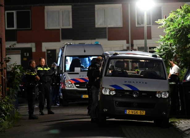 Police secure the area after a shooting in the Dutch city of Dordrecht, Netherlands on Sept. 9, 2019. (Piroschka van de Wouw/Reuters)