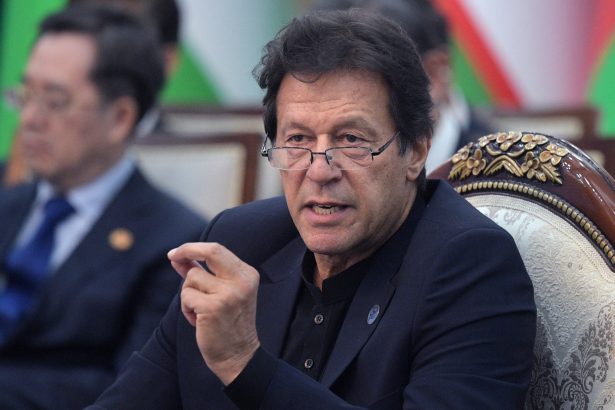 Pakistani Prime Minister Imran Khan attends a meeting of the Shanghai Cooperation Organisation (SCO) Council of Heads of State in Bishkek, Kyrgyzstan, on June 14, 2019. (Alexey Druzhinin/AFP/Getty Images)
