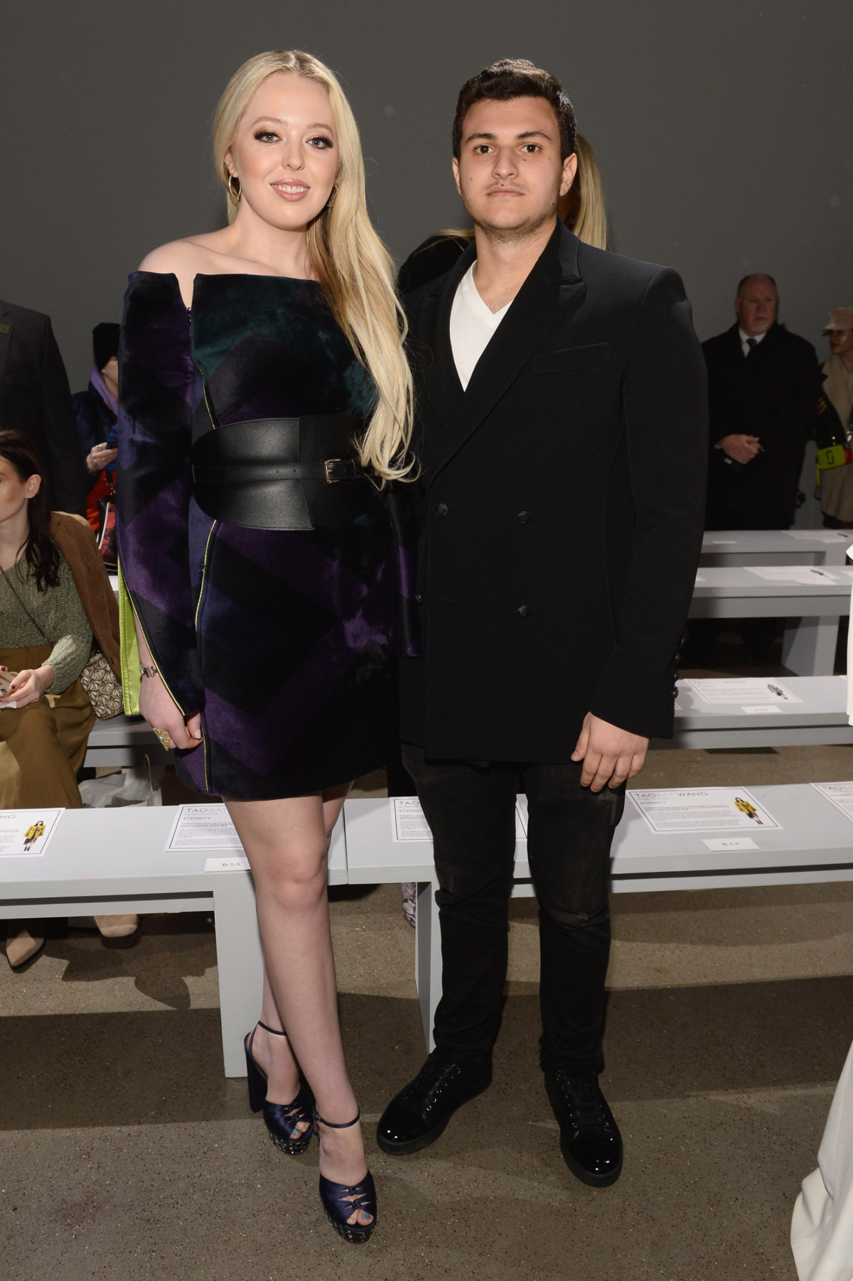 Tiffany Trump and Michael Boulos attend the Taoray Wang front row during New York Fashion Week: The Shows at Gallery II at Spring Studios in New York City on Feb. 9, 2019. (Noam Galai/Getty Images for Taoray Wang)