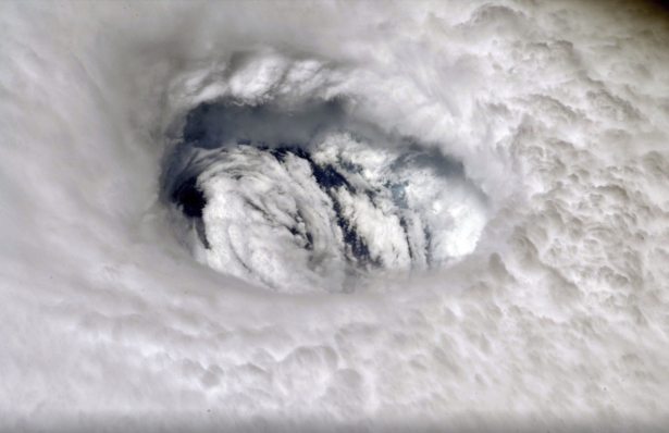 The eye of Hurricane Dorian shown from the International Space Station, on Sep.2, 2019. (Nick Hague/NASA via AP)