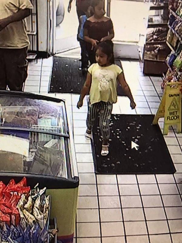 Dulce Maria Alavez, 5, in a surveillance image from the day she went missing. (Bridgeton Police Department)