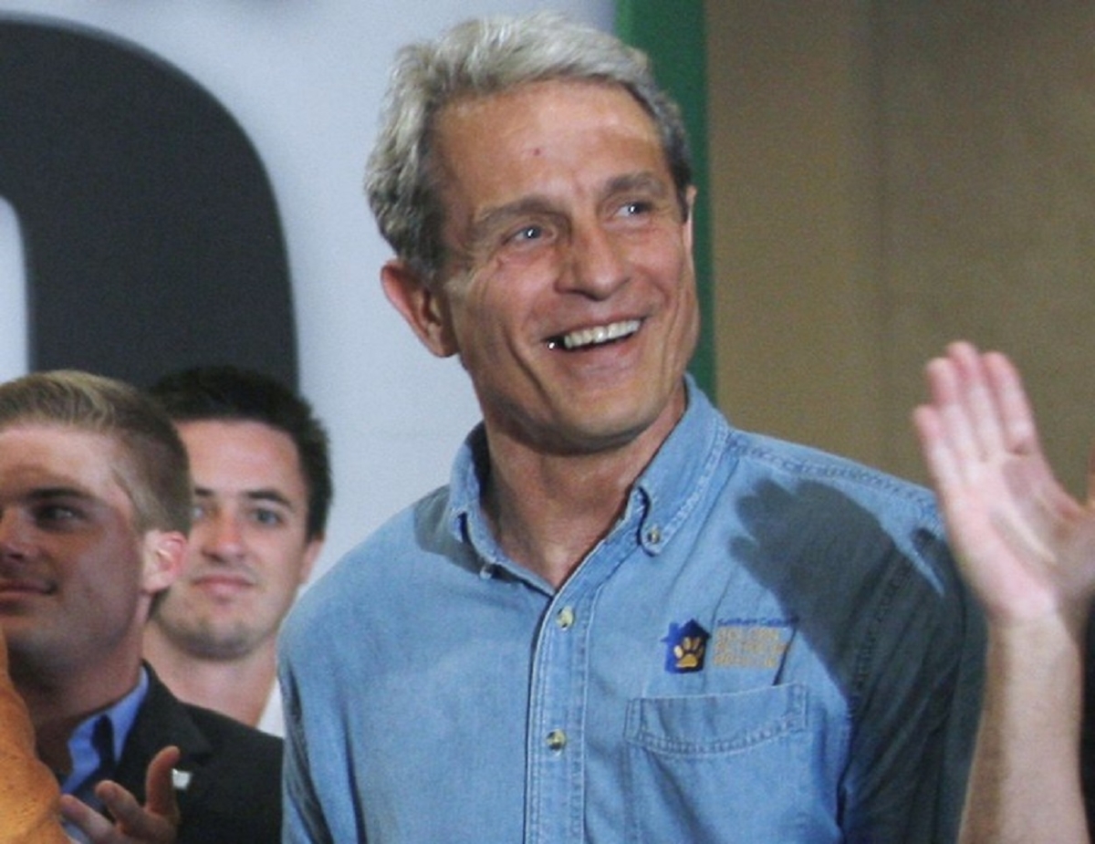 Ed Buck, seen here in a file photo, was arrested for allegedly running a drug house, committing battery resulting in serious injury, and providing meth to a man in West Hollywood, California, on Sept. 17, 2019. (Damian Dovarganes, File, AP Photo)