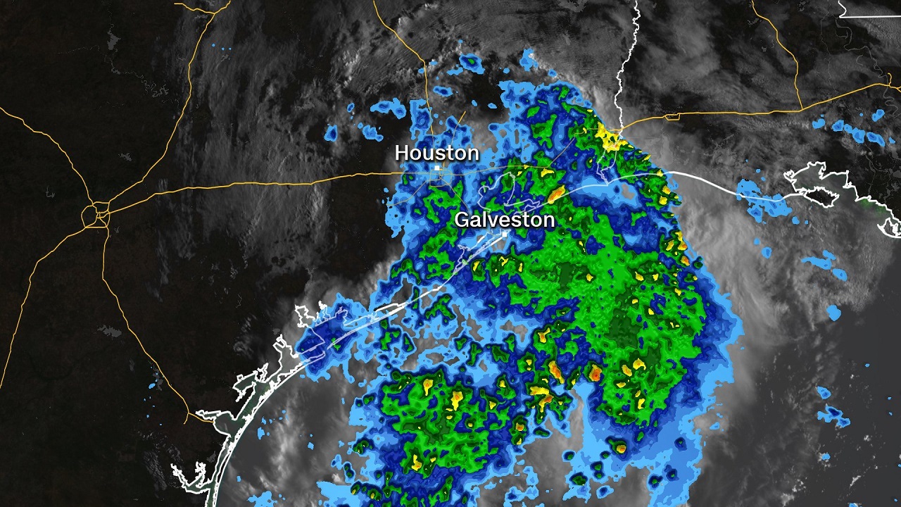 A disturbance sitting over the Gulf of Mexico is dumping rain over southeastern Texas and is expected to keep doing so for a couple days. (CNN)