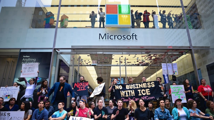 76 Anti-ICE Protesters Arrested During Sit-In at Microsoft Store in New York
