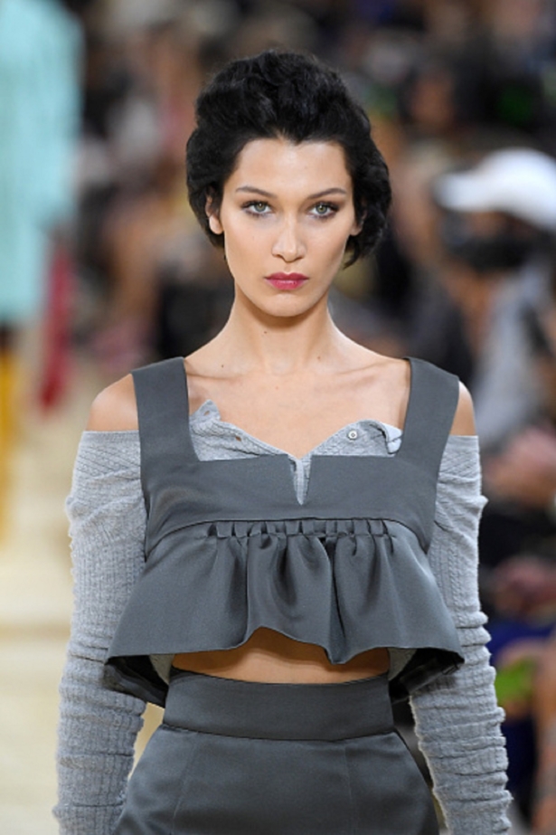 Bella Hadid walks the runway during the Miu Miu Womenswear Spring/Summer 2020 show as part of Paris Fashion Week in Paris on Oct. 1, 2019. (Pascal Le Segretain/Getty Images)