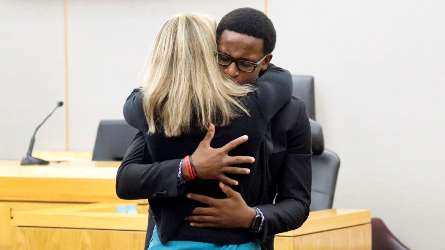 ‘I Forgive You:’ Murder Victim’s Brother Embraces Policewoman Sentenced to 10-years for Taking a Life