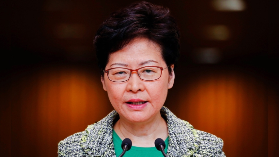 In First Public Statement Since Police Besieging of School Campuses, Hong Kong Leader Denounces Protesters as ‘Rioters’