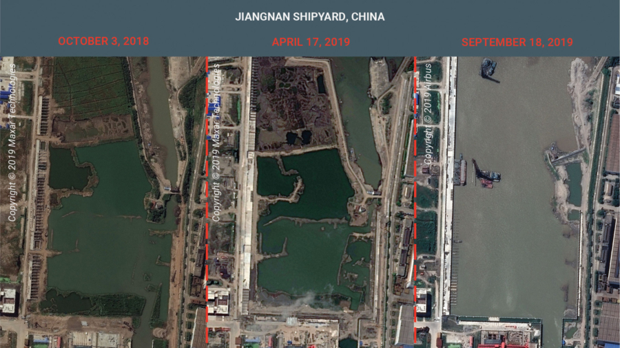 Satellite Images Reveal China’s Aircraft Carrier ‘Factory,’ Analysts Say