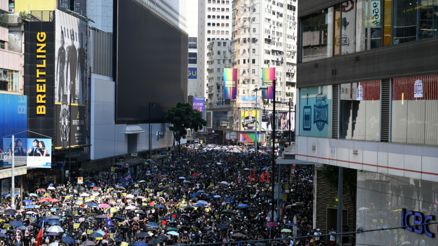 ‘We Are Mourning:’ Thousands of Hongkongers March on Communist Party Anniversary Despite Ban